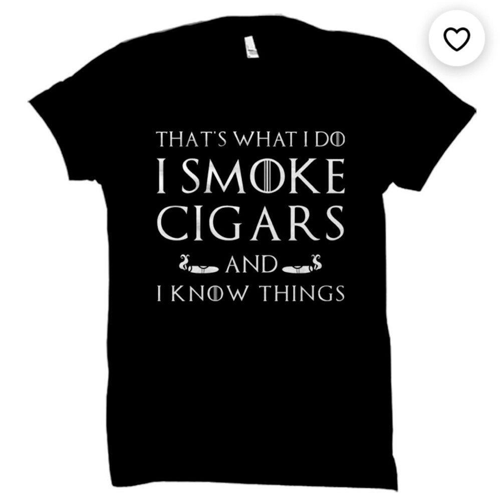 Men’s funny logo Cigar T-shirt, 2XL XXL